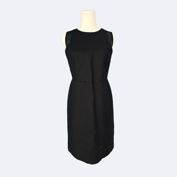 LOFT NWOT Linen mix sleeveless sheath dress in Black Size 4 - Picture 1 of 10